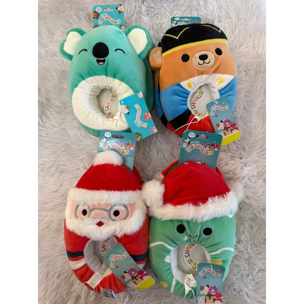 Squishmallows Slippers Sixe 11-12 Lot of 4 NWT NEW